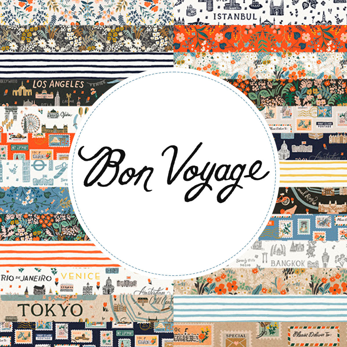 Bon Voyage Cotton Canvas Tote Bag – The Cotton & Canvas Co.