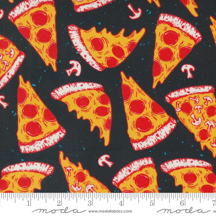 Snack Shack, Mystic Pizza in Midnight - fat quarter