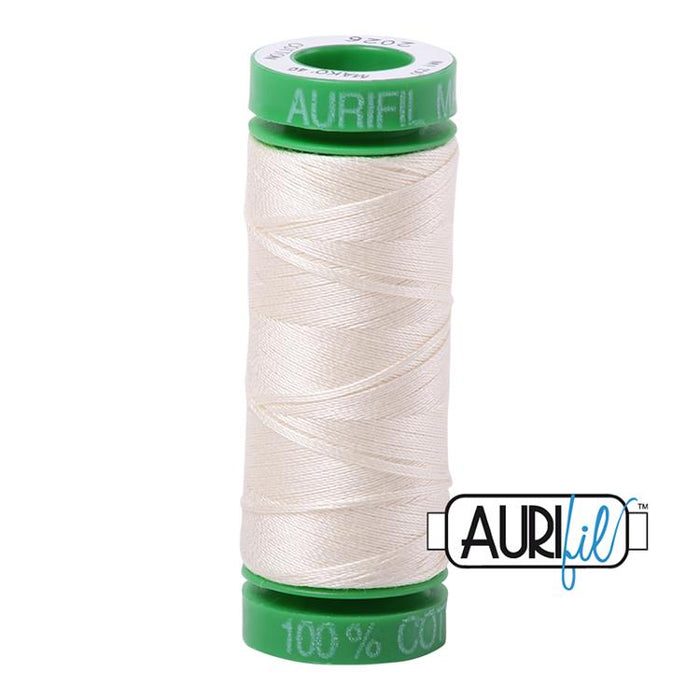 Aurifil 40wt Chalk Cotton Mako Thread - Small Spool - #2026