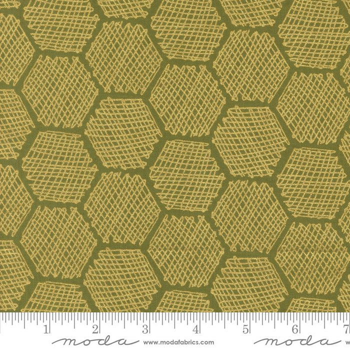 Bee Garden, Honeycomb in Ivy Metallic