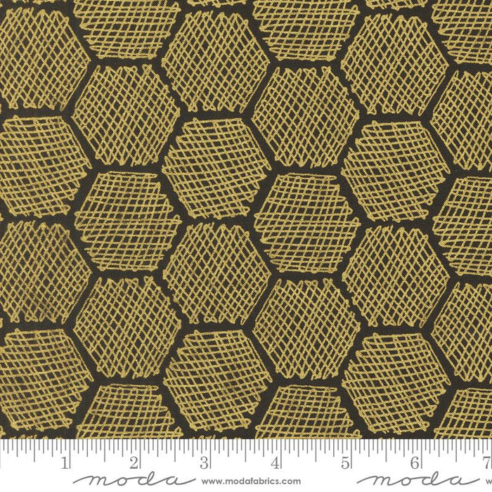 Bee Garden, Honeycomb in Black Metallic