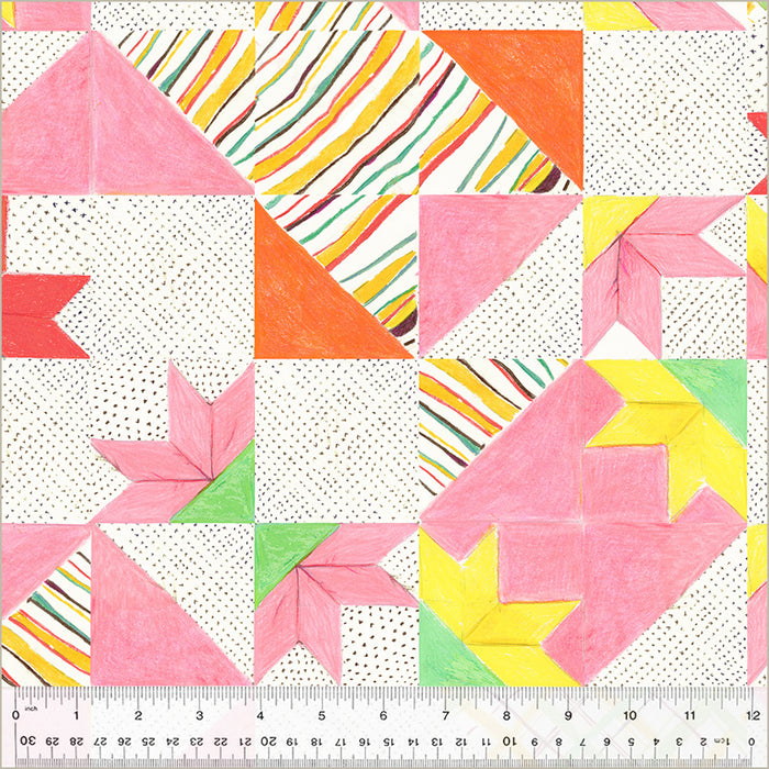 *PRE-ORDER* Heather Ross By Hand, Bee's Quilt in White