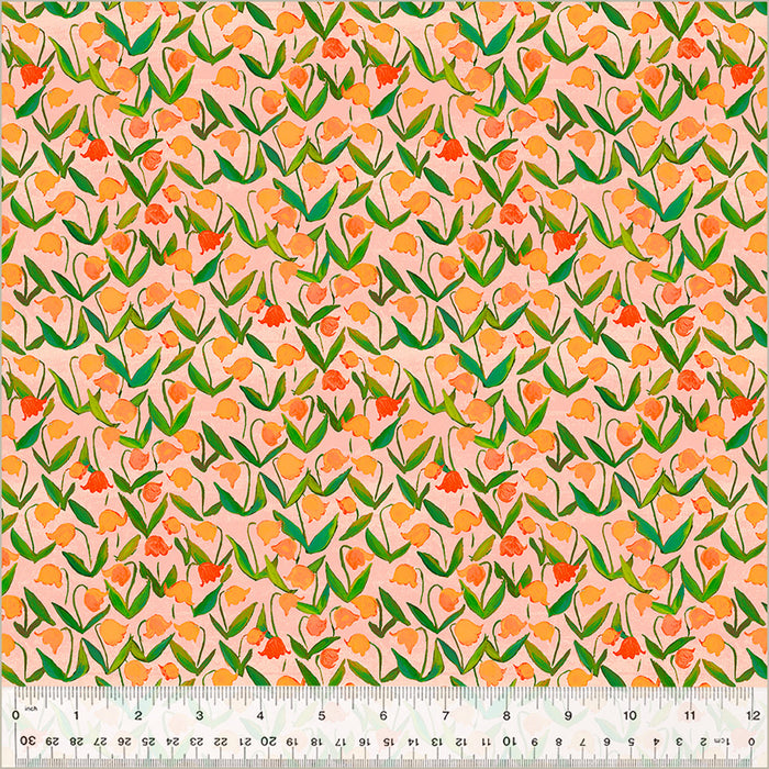 *PRE-ORDER* Heather Ross By Hand, Flowerbed in Salmon