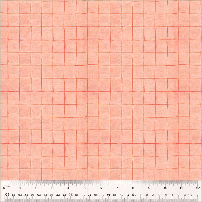 *PRE-ORDER* Heather Ross By Hand, Drawn Plaid in Salmon