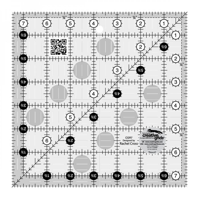 Creative Grids Quilt Ruler - 7-1/2" square