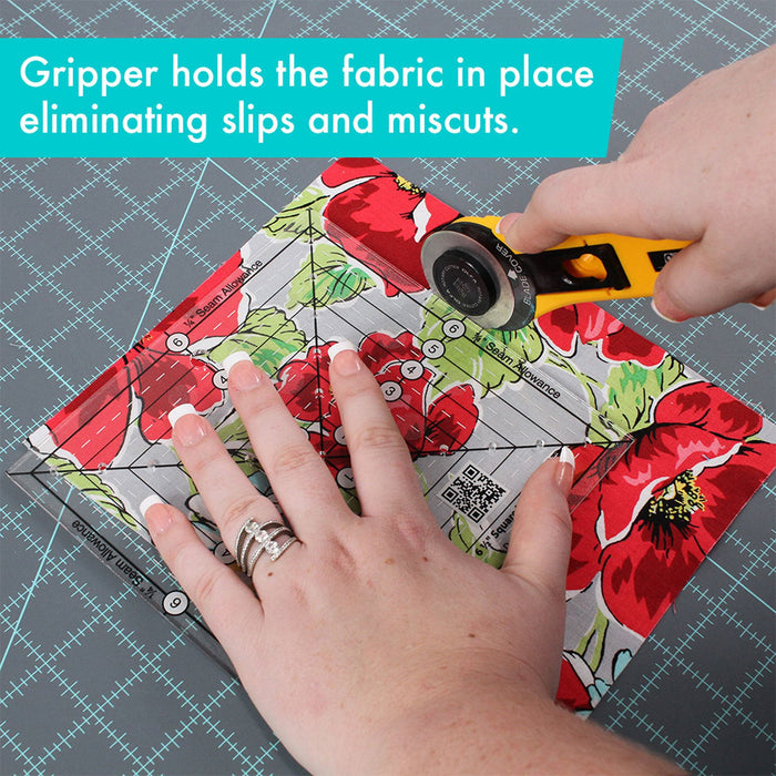 Creative Grids Square It Up & Fussy Cut Square Quilt Ruler - 6-1/2"