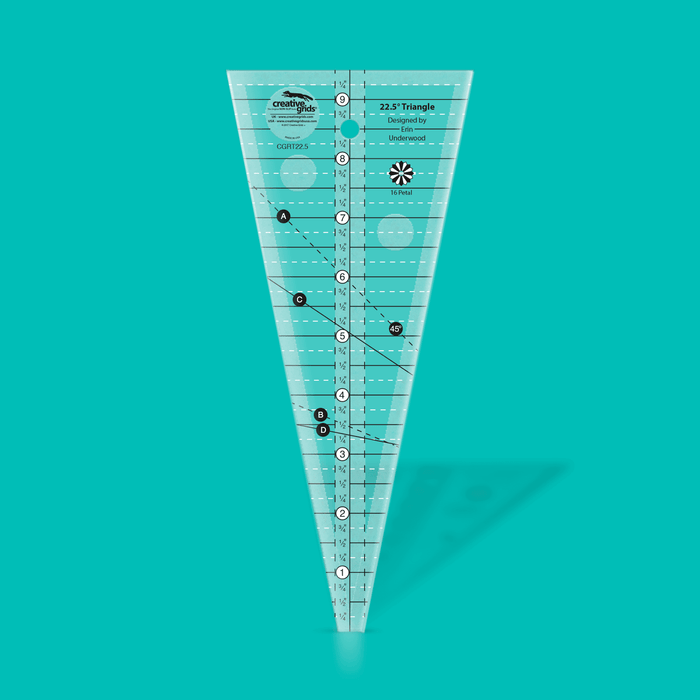 Creative Grids 22-1/2 Degree Triangle Ruler