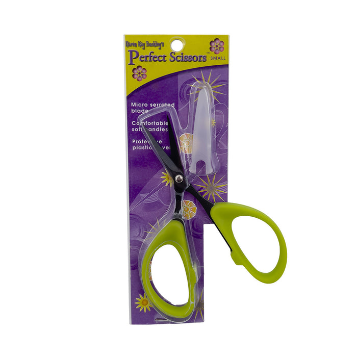 Karen Kay Buckley Perfect Scissors with Micro-Serrated Non-Slip Blade - 4-3/16" - Green