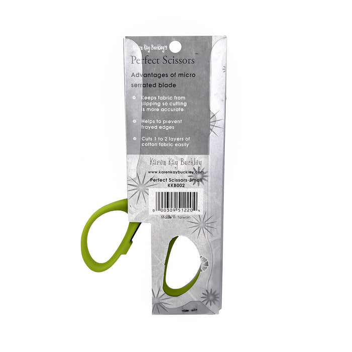 Karen Kay Buckley Perfect Scissors with Micro-Serrated Non-Slip Blade - 4-3/16" - Green