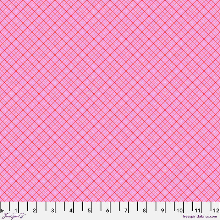 Tula Pink's True Colors 2025, On the Grid in Bubblegum