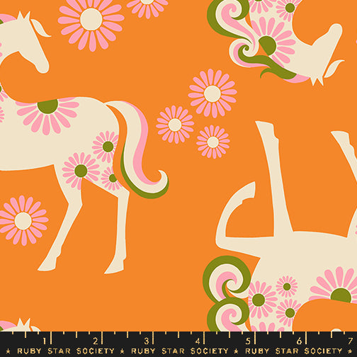 *PRE-ORDER* Carousel, Carousel Horse in Burnt Orange CANVAS