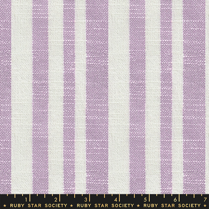 Warp & Weft Heirloom, Woven Texture Stripe in Lupine - 9" REMNANT