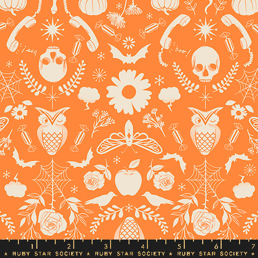 Good Spirits, Creepy Damask in Pumpkin