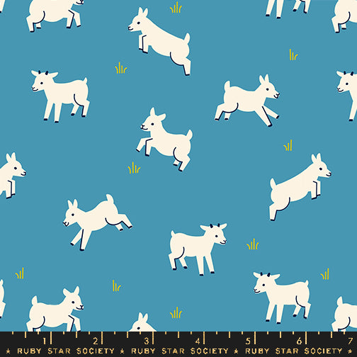 *PRE-ORDER* Animal Animal, Baby Goats in Vintage Blue