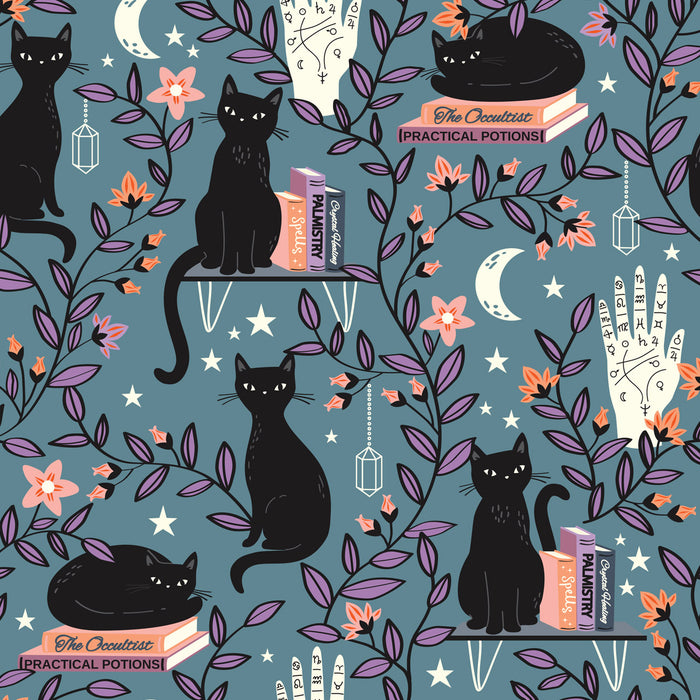 Spellbound, Curious Cats - fat quarter